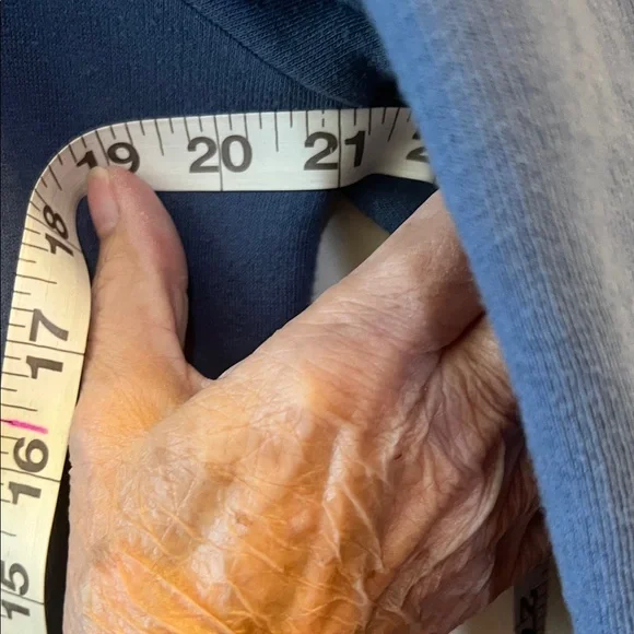 PINK Victoria's Secret Dusty Blue Pullover Hoodie Size Large - Picture 6 of 14